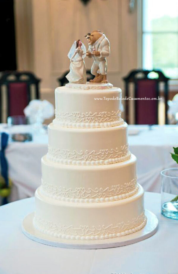 Bolo de Casamento da Bela e a Fera